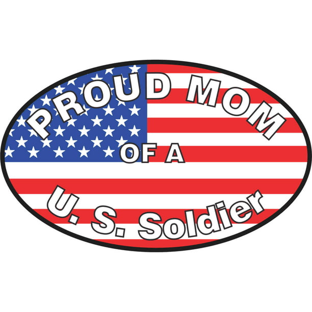 Patriotic Sticker Proud Mom Army Mom Decal American Soldier Also Customizable